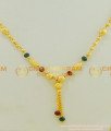 SHN029 - Latest Gold Design Red and Green Crystal Mangalsutra Chain Buy Online