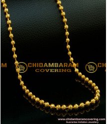 SHN036 - 18 Inches One Gram Gold Light Weight Designer Gold Balls Chain Design for Daily Use