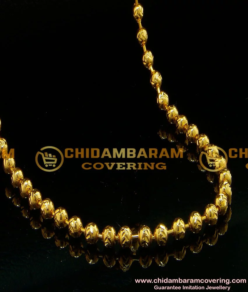 Gold look alike kerala style pink ganesha ball necklace dj-43608 –  dreamjwell