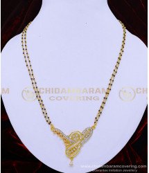 BBM1007 - Latest Modern Short Diamond Mangalsutra Design 1 Gram Gold Jewelry Online 