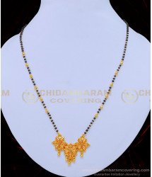 SHN076 - Flower Pendant Daily Wear Gold Short Mangalsutra Designs Latest Collection Online