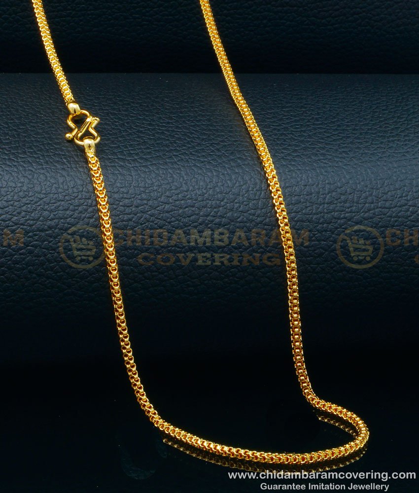 Simple Daily Use Light Weight Flexible One Gram Gold Chain Online