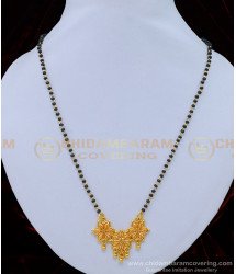 BBM1011 - Latest Flower Pendant Daily Wear Gold Short Mangalsutra Designs Online