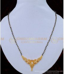 BBM1015 - Traditional Gold Design Black Beads Hindu Mangalsutra Latest Design Online