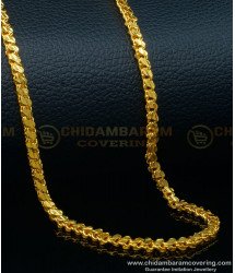 SHN094 - 18 inches Leaf Design One Gram Gold Plated Chain Online 