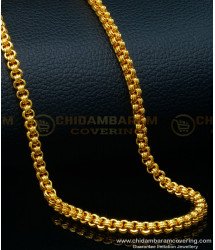 SHN096 - 18 Inch Real Gold Design 1 Gram Gold Daily Wear Short Chain 