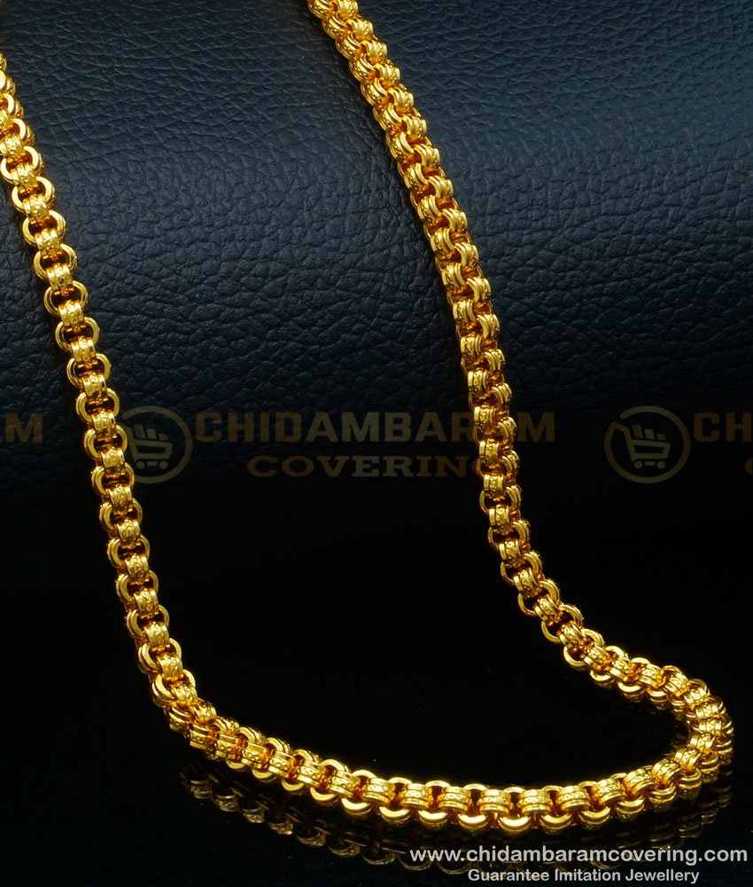 Real Gold Design 1 Gram Gold Daily Wear Short Chain