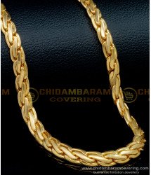 SHN109 - Traditional Gold Design Heavy Thick Short Chain for Men 