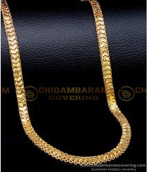 SHN112 - Heart Chain Design New Model Gold Plated Chain for Men