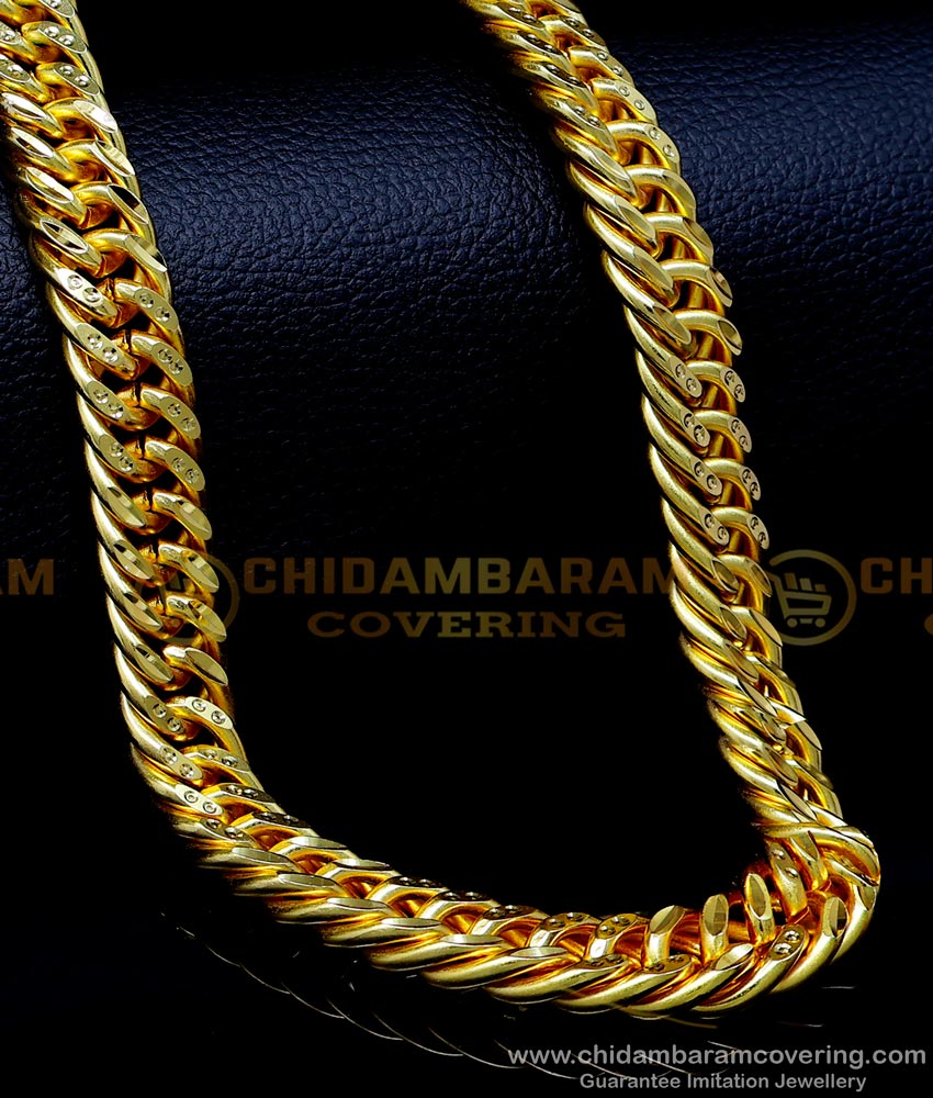 gold plated chain with guarantee, lifetime warranty gold plated chains, lifetime guarantee gold plated jewelry india, 2 gram gold plated chain