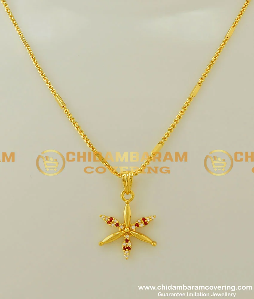Buy Trendy One Gram Gold Chain with Modern Gold Pendant Design for ...
