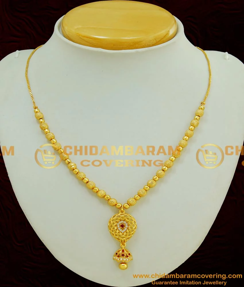 Buy Zivom Lakshmi Coin Temple 22K Gold Brass Ball Chain Necklace Chain For  Women Online at Best Prices in India - JioMart.