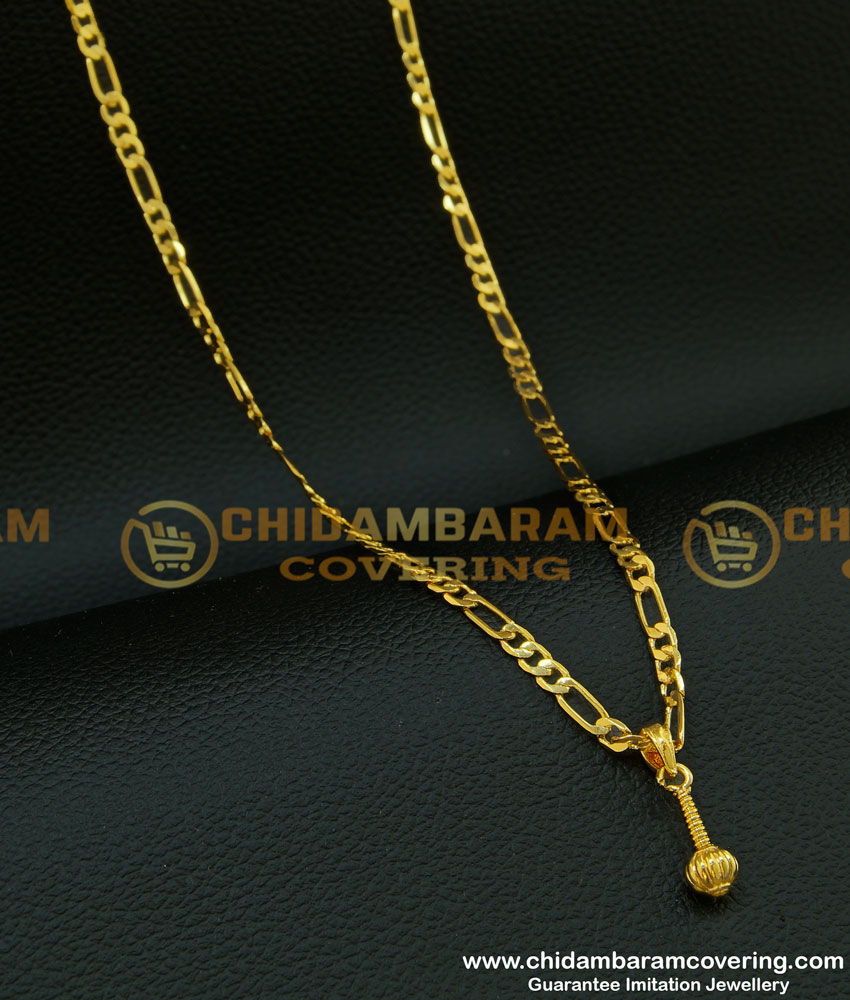 SCHN205 - Sachin Chain Gold Hanuman Gathai Pendant Gold Plated Jewellery 