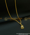 SCHN210 - One Gram Gold American Diamond Modern Gold Pendant Designs for Female 