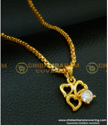 SCHN212 - Latest Diamond Stone Gold Casting Pendant Chain Artificial Jewellery Online