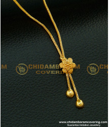 SCHN225 - New Model Light Weight Flower Design Gold Pendant Chain Online 