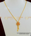 SCHN244 - Modern Round Floral Diamond Stone Pendant Necklace Type Office Wear Chain Collections