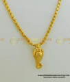 SCHN254 - Unique Ganesh Gold Pendant Design Gold Plated Vinegar Dollar with Short Chain