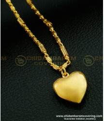 SCHN272 - Modern Little Heart Pendant with Short Chain Imitation Jewellery