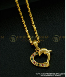 SCHN278 - Stylish Stone Heart Pendant New Model Short Chain with Pendant for Female 