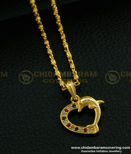 SCHN278 - Stylish Stone Heart Pendant New Model Short Chain with Pendant for Female 