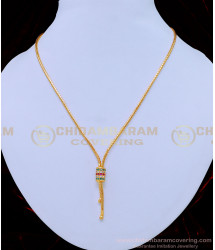 SCHN309 - Latest Ad Stone Hanging Pendant with Small Chain for Teenage Girl
