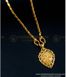 SCHN347 - Gold Plated Guaranteed Daily Use Short Chain with Pendant for Girls 