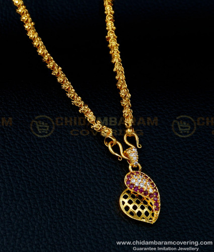 SCHN361 - Beautiful Gold Design Locket with Chain Imitation Jewellery Online  