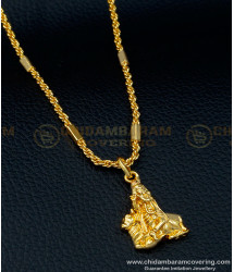 SCHN376 - Buy Gold Krishna Pendant Gold Plated Krishna Locket Design with Chain