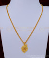 om pendant, dollar chain, one gram gold jewellery, short chain with dollar, small chain dollar, 