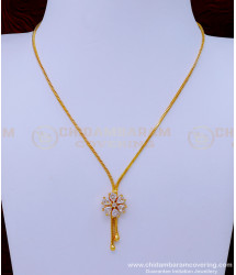 SCHN441 - Stylish Daily Use Short with Stone Pendant Designs 