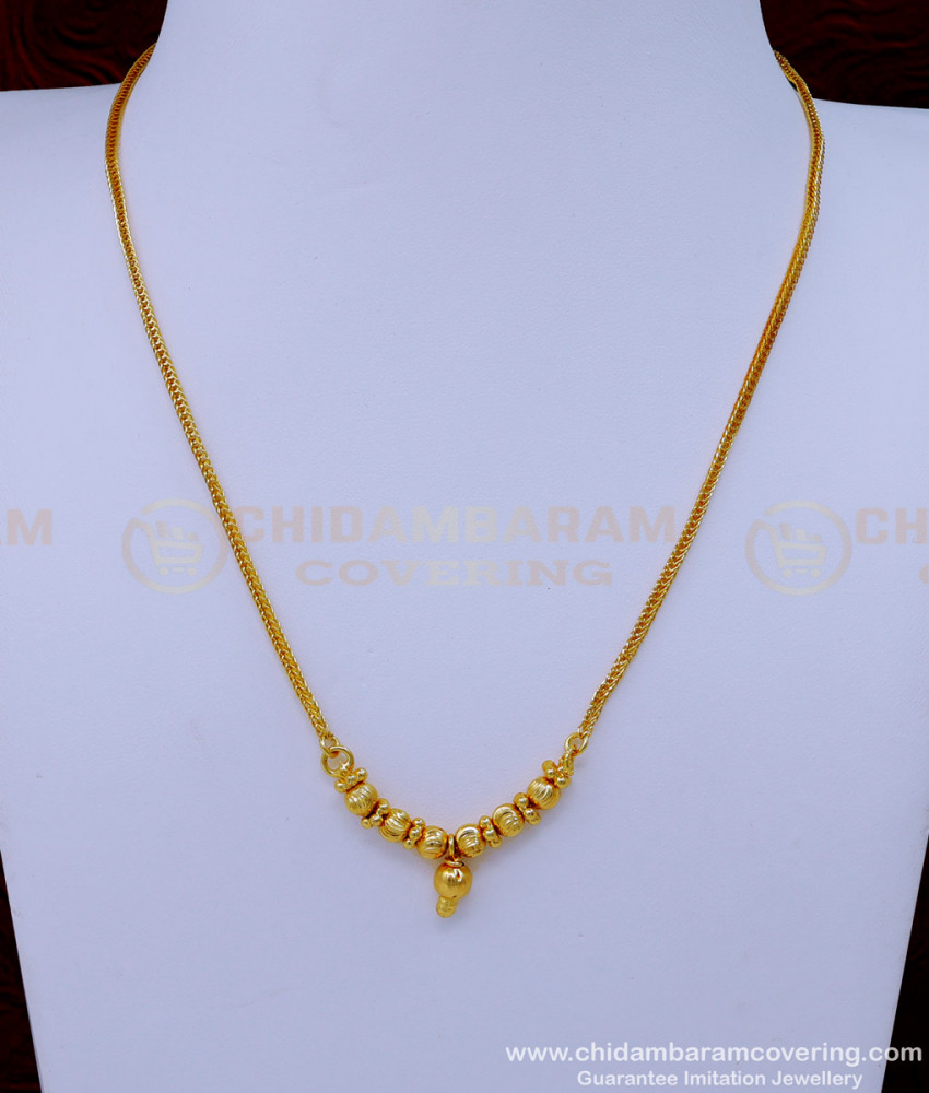 Short Chain with Pendant Designs, Short chain designs for Ladies, 1gm gold plated pendant set, gold plated chain with guarantee, gold plated chain for women