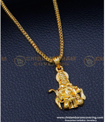 SCHN464 - Gold Short Chain Design with Hanuman Pendant Buy Online