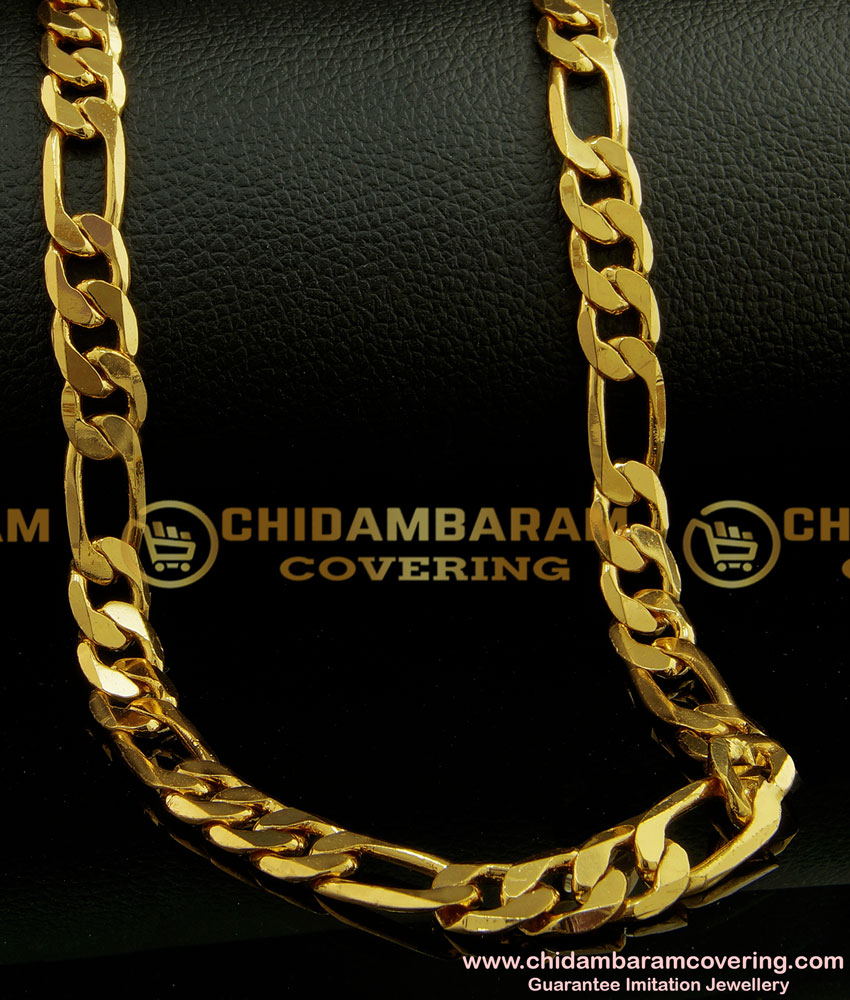  Sachin Tendulkar Short Thick Gold Plated Chain for Men