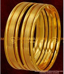 BNG040 - 2.4 Size Stylish Shiny Design Six Pieces Thick Heavy Bangles Online Collection 