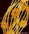 BNG050 - 2.4 Size Latest Collection Bridal Wear Flower Design Multi Stone Imitation Bangles Online
