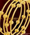 BNG069 - 2.4 Size Plain Golden Balls Pipe Bangles Party Wear Collections Online