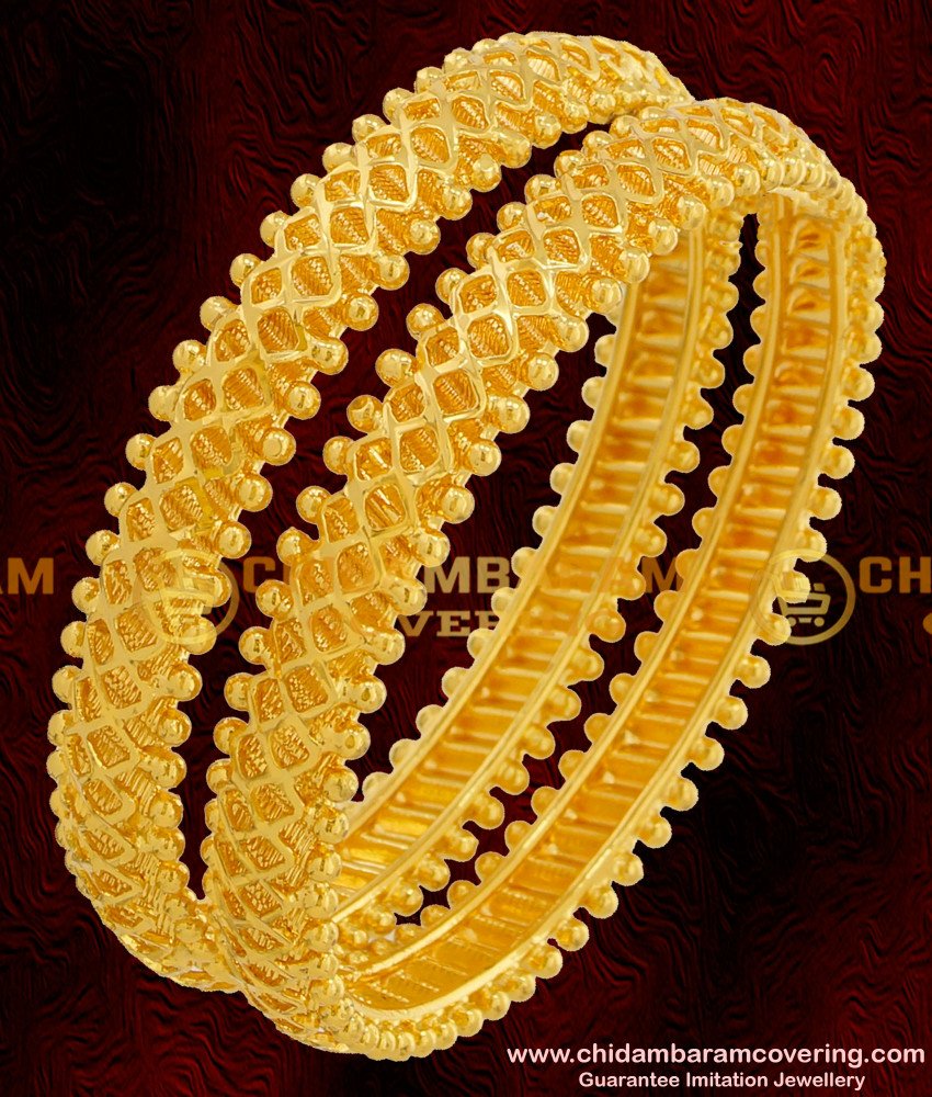 BNG073 - 2.8 Size Heavy High Quality Spring Work Bangles Designs Guarantee Bangles Online 
