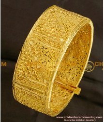 BNG088 - 2.6 Size Gold Look Kada Bangle Designs Bridal Jewellery Online