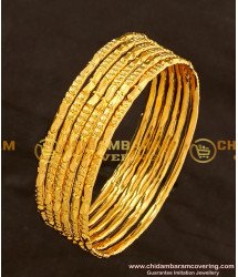 BNG110 - 2.4 Size One Gram Gold Daily Wear 6 Pcs Bangles Imitation Bangle Online