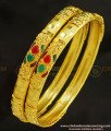 BNG229 - 2.6 Size New One Gram Forming Gold Stone Bangles Design Indian Wedding Bangles Set Online