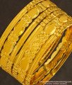 BNG130 - 2.6 Size Latest Model Gold Look 6 Pieces Non Guarantee Bangles Set for Women