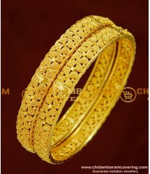BNG152 - 2.8 Size Latest Elegant Floral Design High Quality Bangles Gold Plated Jewellery Online