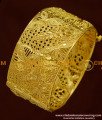 BNG167 - 2.6 Size New Design Pure Gold Plated Bridal Wear Broad Single Piece Screw Open Kada Guarantee Bangle Online