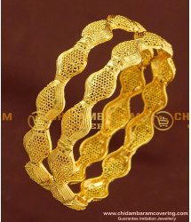 BNG171 - 2.8 Size Latest Design Gold Pattern Bangles Bridal Wear Bangles Collection Online