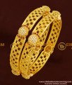 BNG177 - 2.8 Size New Fashion CZ Stone Bangles Design One Gram Gold Bangles Online