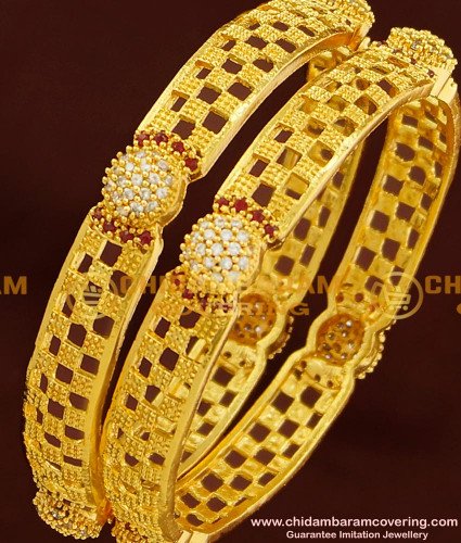 American Diamante Fashion Bangles Golden Indian Party Jewelry bracelet Set 2.6* 