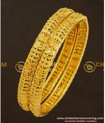 BNG185 - 2.10 Size Latest Unique One Gram Gold Guarantee Bangles Design Collections Online