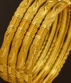 BNG193 - 2.4 Size Light Weight Gold Cutting Bangle Design Dye Gold Set Of 4 Pieces Bangle for Women