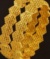 BNG200 - 2.10 Size Grand Look Stunning Gold Broad Bangle Design Dye Gold Bangles for Wedding